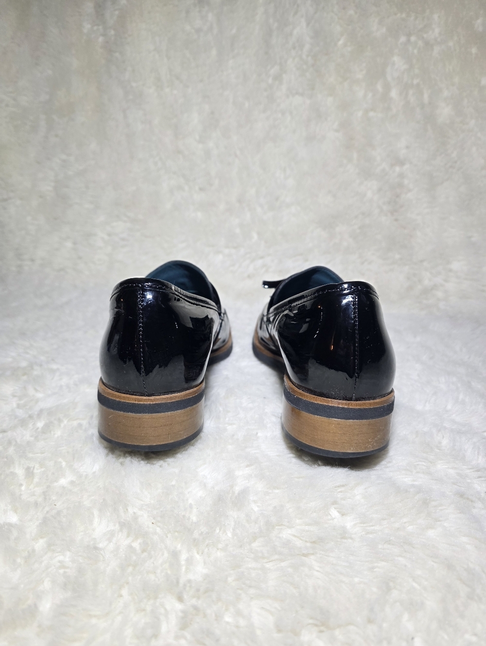 Karston France Black Patent Leather Tassel Loafers Womens 6.5 (EU 37) - Picture 5 of 8
